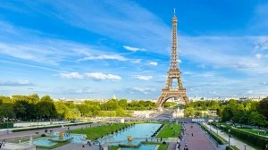 The Eiffel tower in Paris